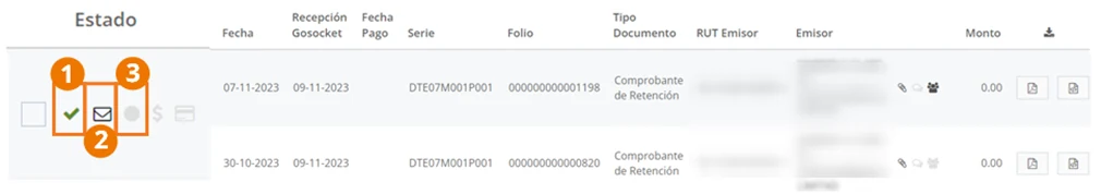 Recepción de documentos