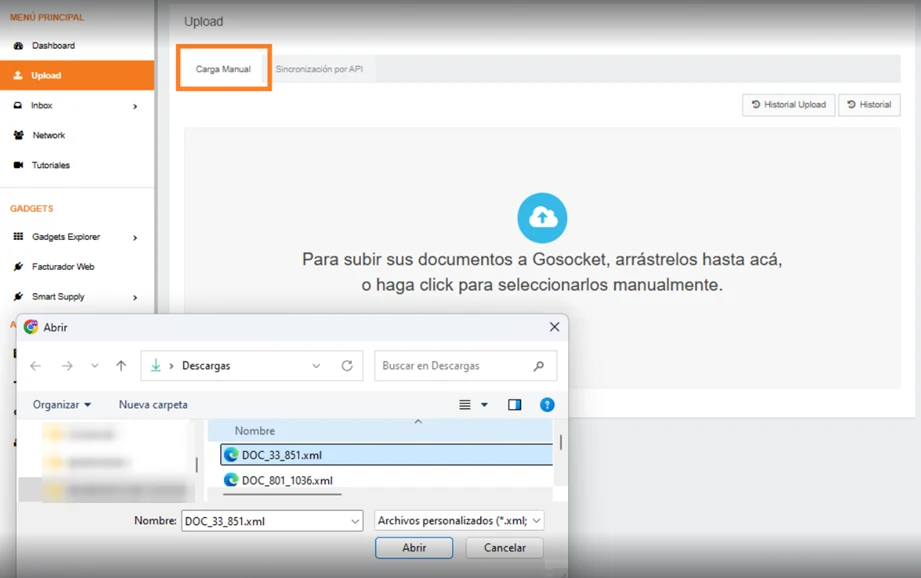 Recepción de documentos