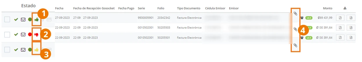 Recepción de documentos