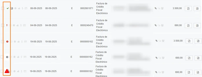 Recepción de documentos