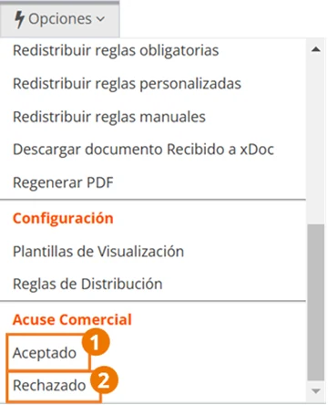 Recepción de documentos