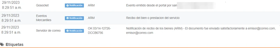 Recepción de documentos