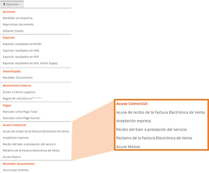 Recepción de documentos