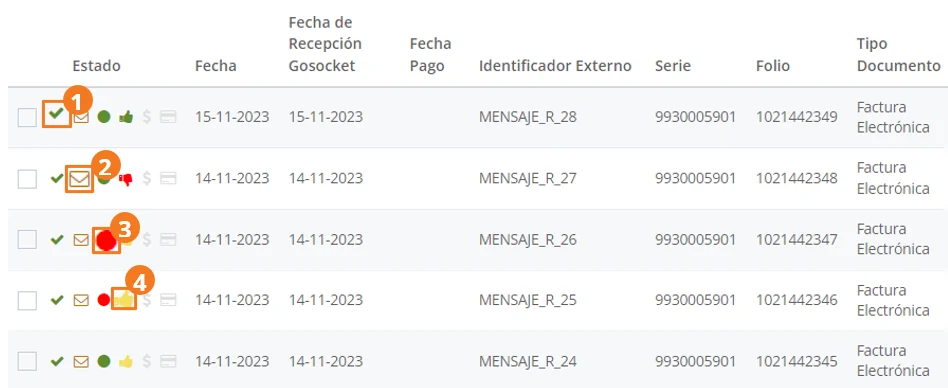 Recepción de documentos