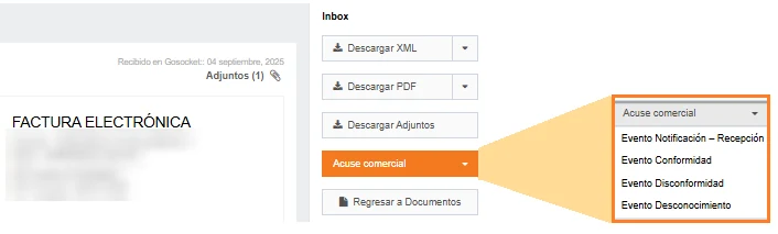 Recepción de documentos