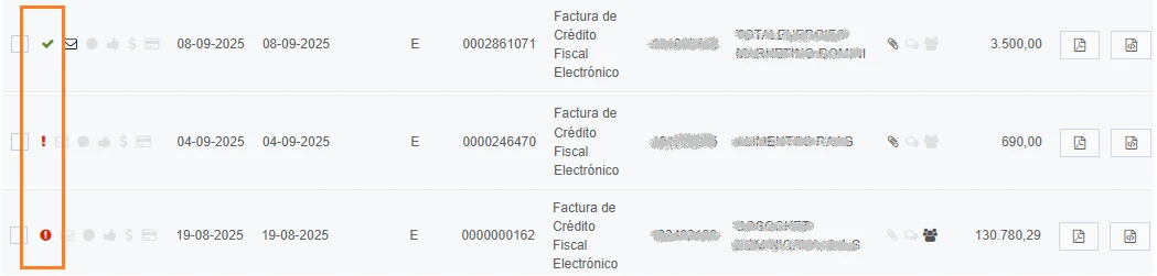 Recepción de documentos