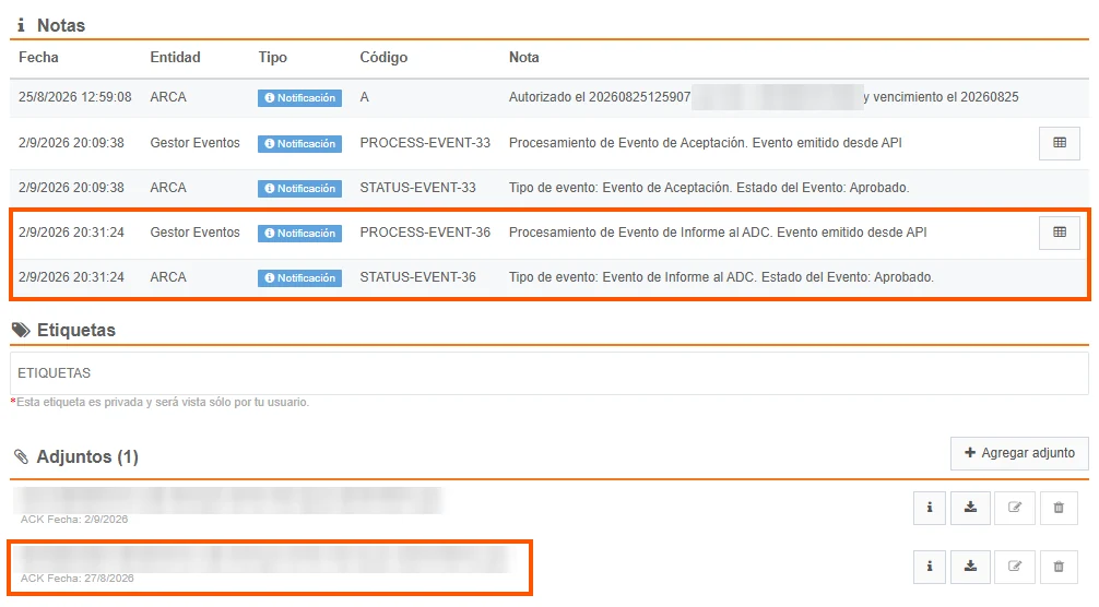 Informar Factura a Agente de Depósito Colectivo
