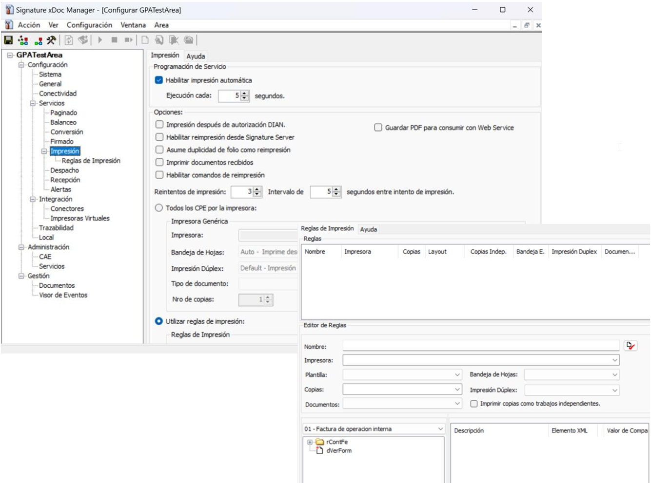Configuración de impresión