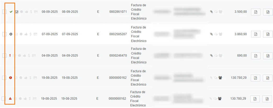 Recepción de documentos