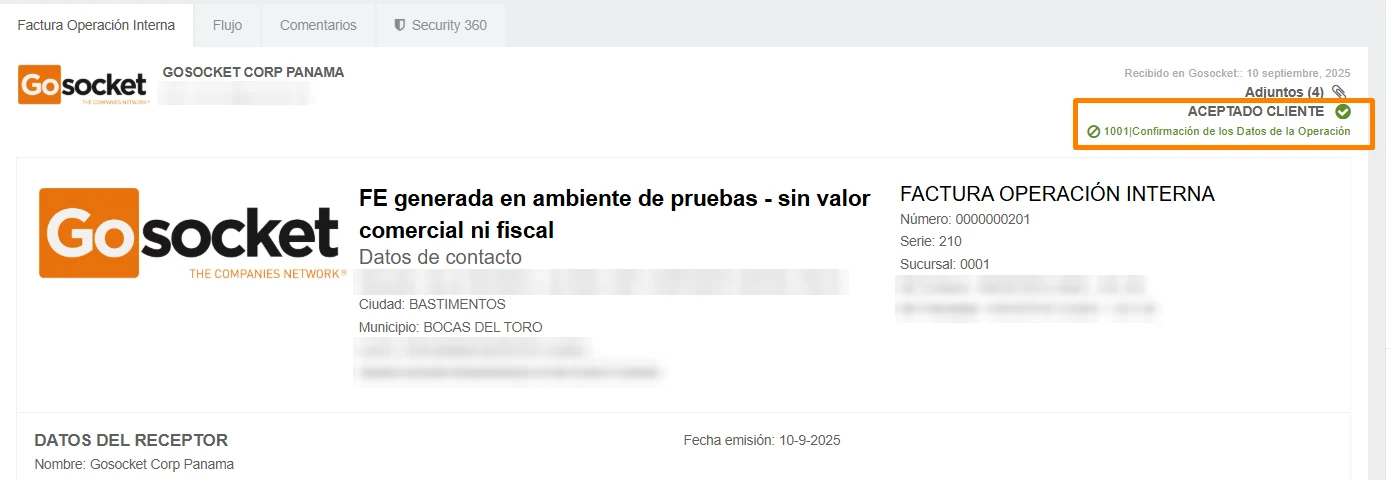 Recepción de documentos