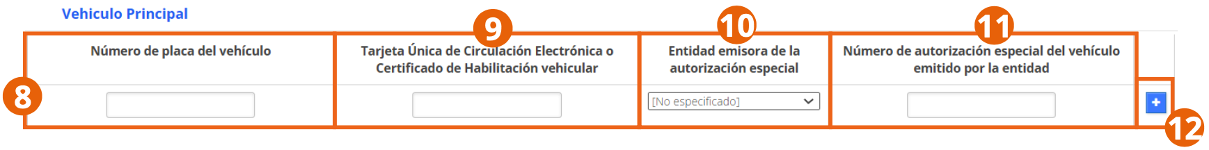 Sección Vehículo Principal