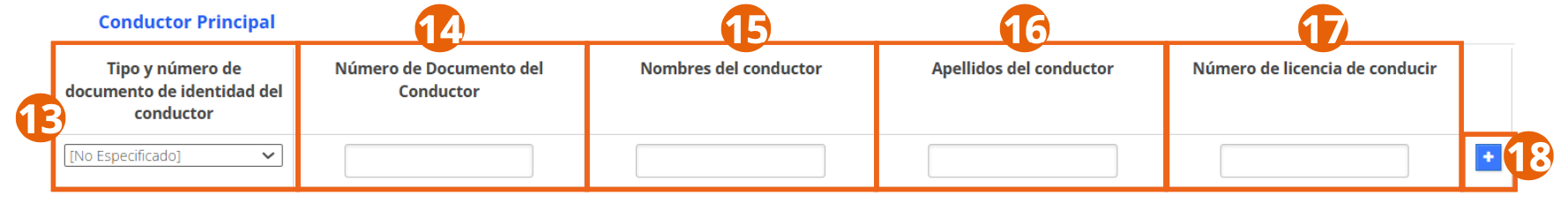 Sección Conductor Principal