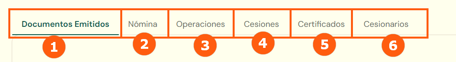 The six numbered tabs of the Factor module