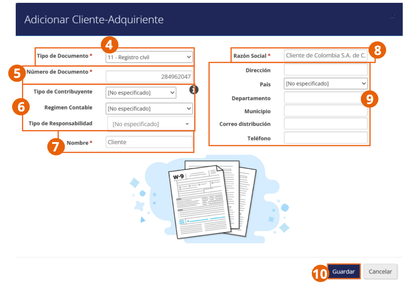 Add Customer-Buyer form