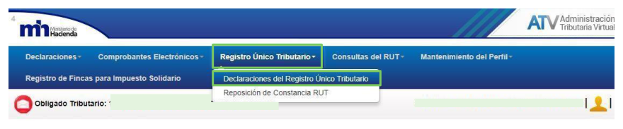 ATV portal - Tax Registry