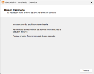 File installation complete
