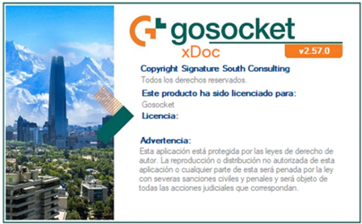 xDoc Global console license screen
