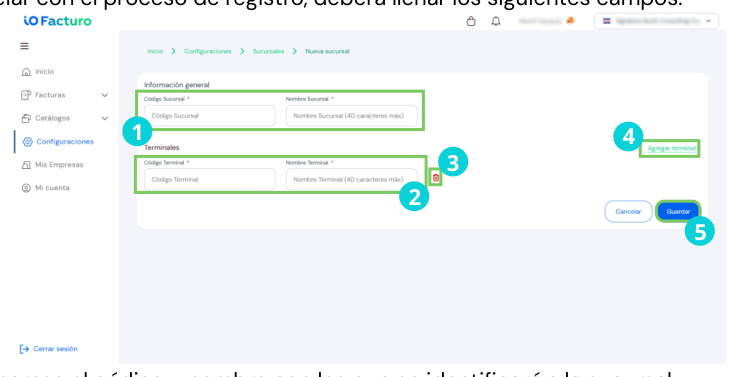 New branch form