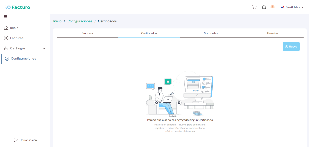 Digital certificate upload form